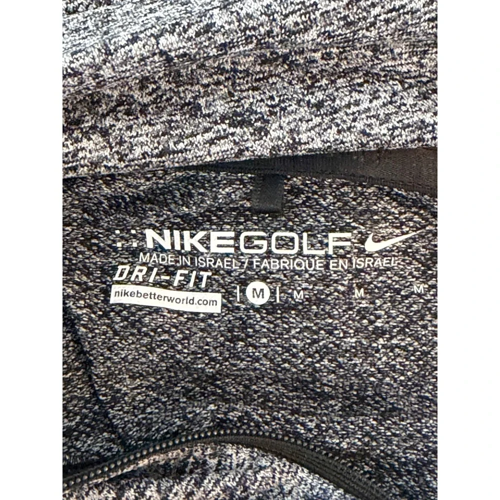Nike Golf Dri‎ FIT Mens Gray Heather 1/4 Zip Long Sleeve Pullover Top M